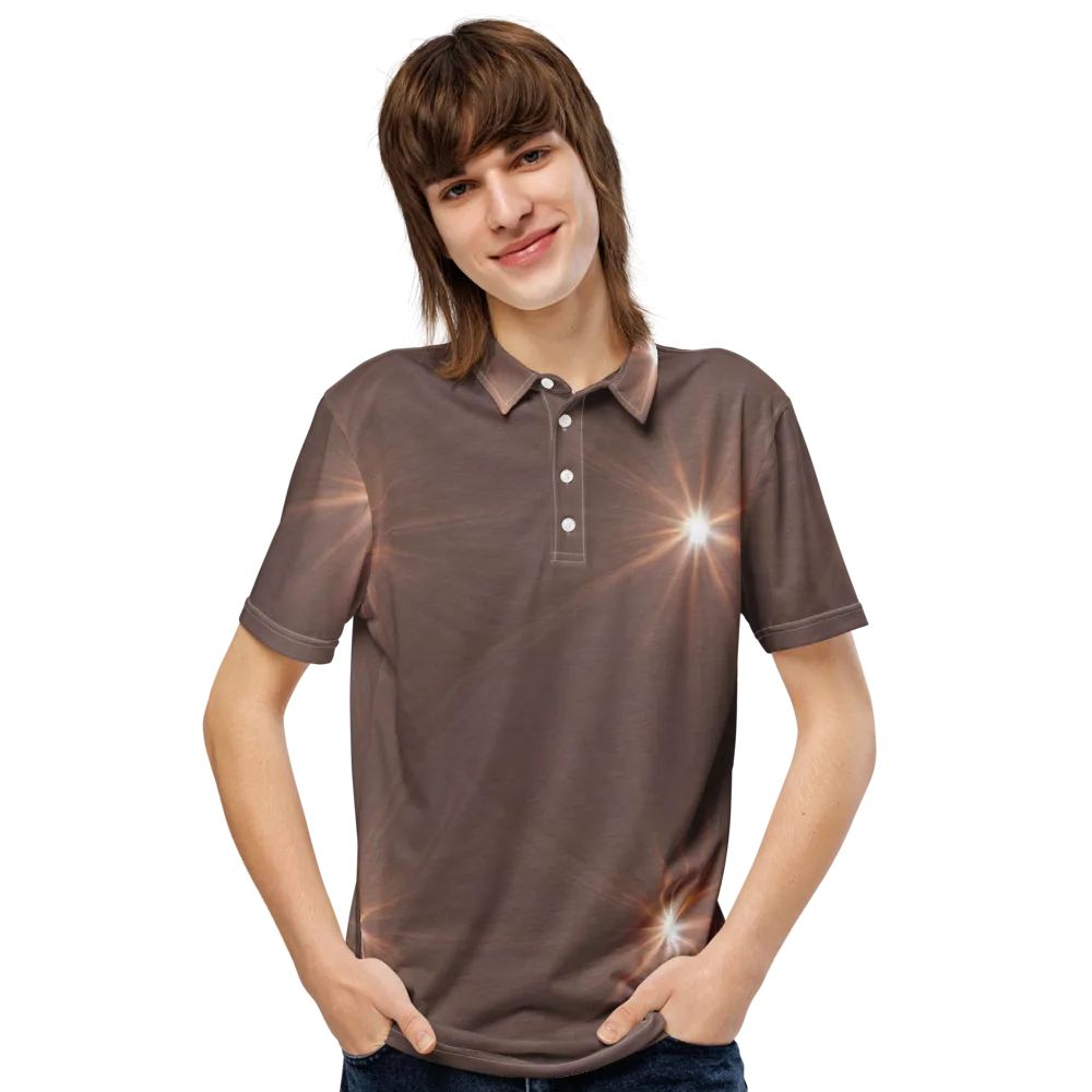 Velvet Starburst on Men's Slim Fit Polo Shirt — Front