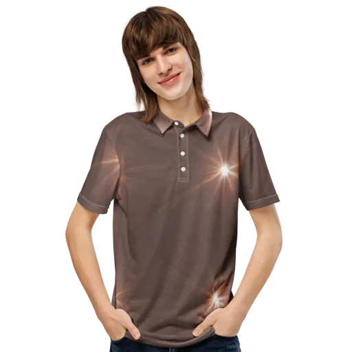 Velvet Starburst on a Men's Slim Fit Polo Shirt