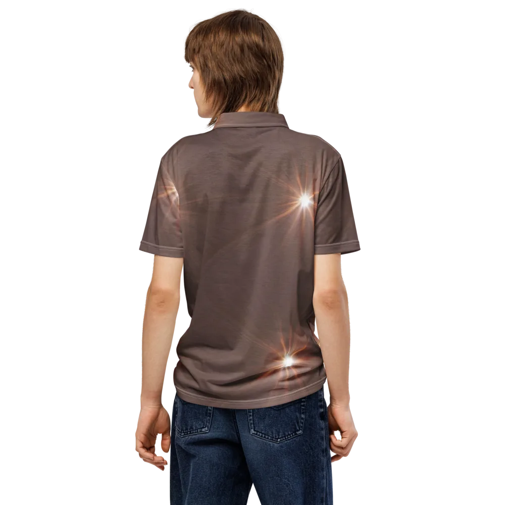 Velvet Starburst on Men's Slim Fit Polo Shirt — Back
