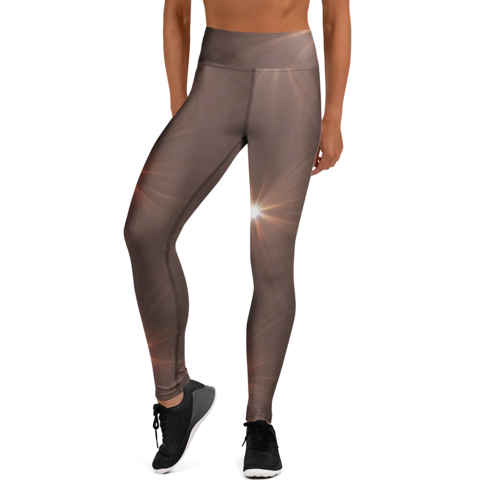 Velvet Starburst on Yoga Leggings — Front