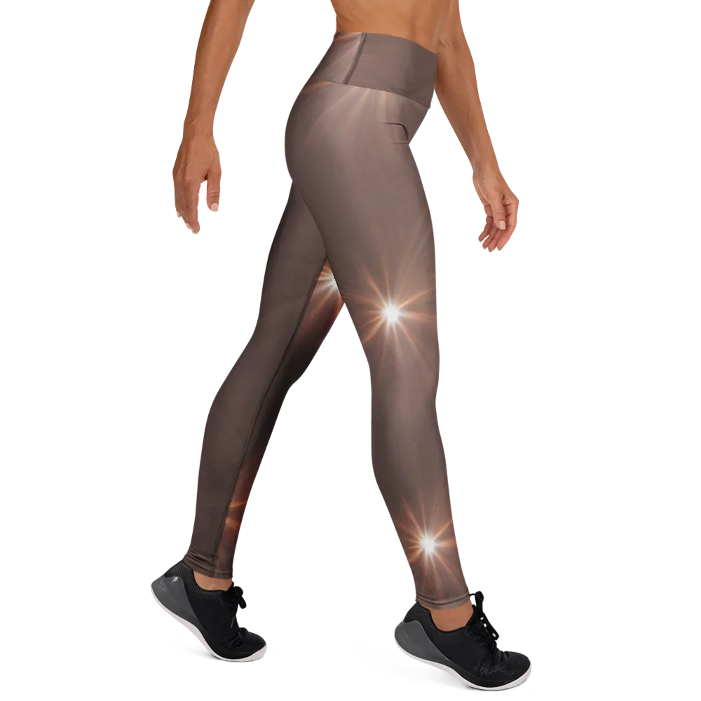 Velvet Starburst on Yoga Leggings — Right