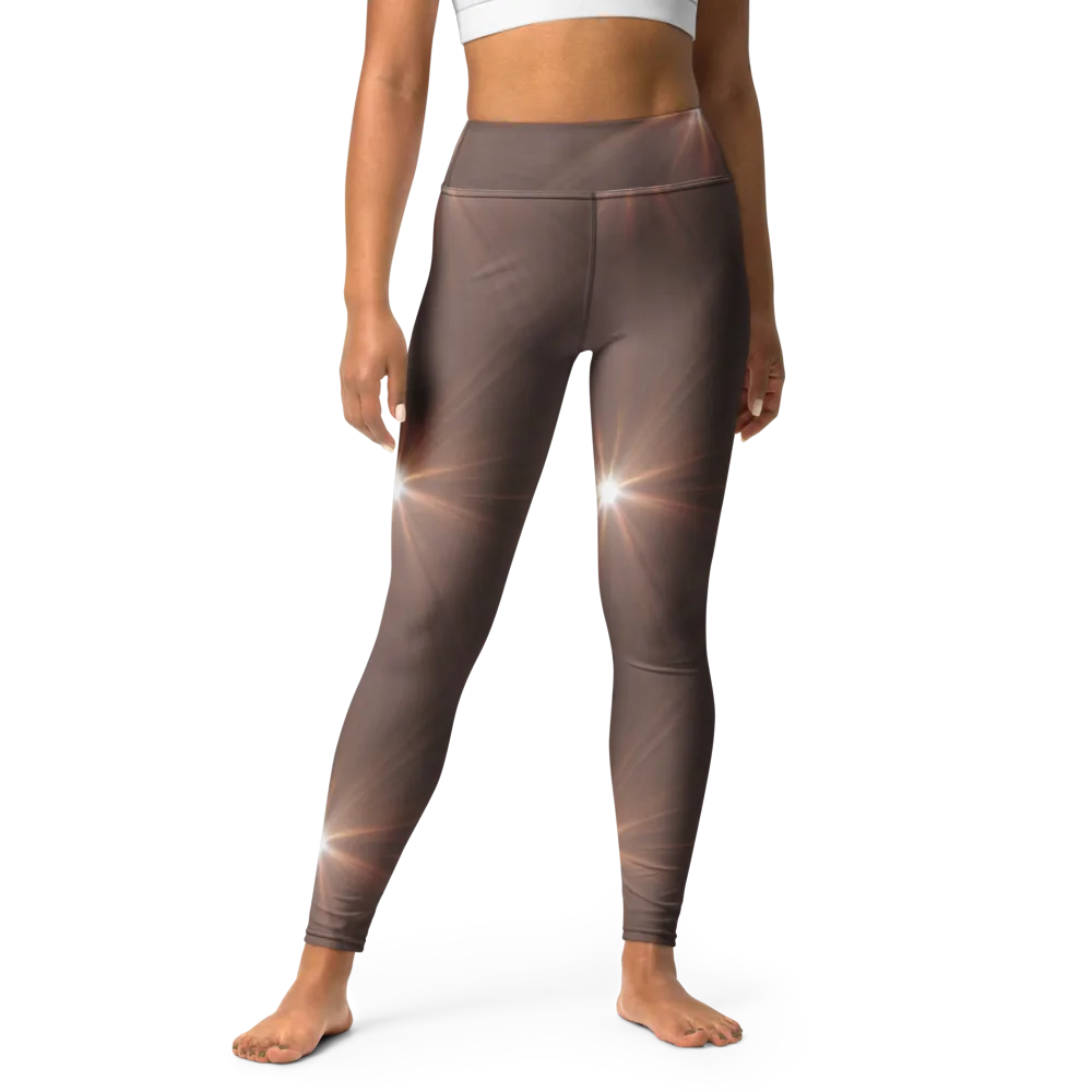 Velvet Starburst on Yoga Leggings — Front