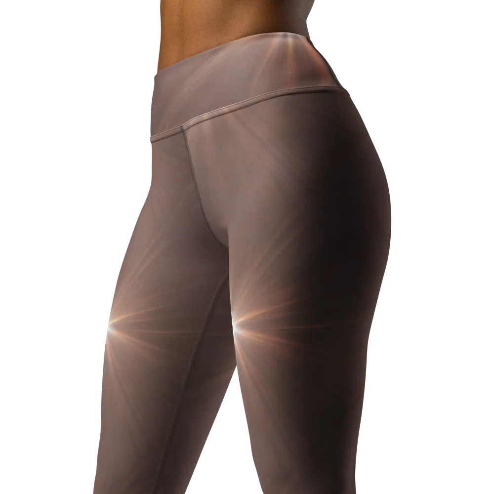 Velvet Starburst on Yoga Leggings — Left Front
