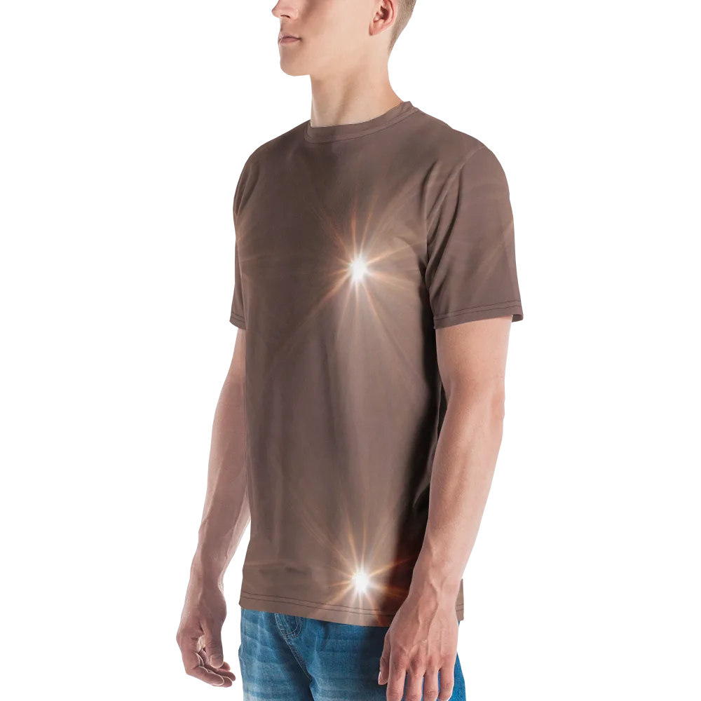 Velvet Starburst on Men's Crew Neck T-Shirt — Left