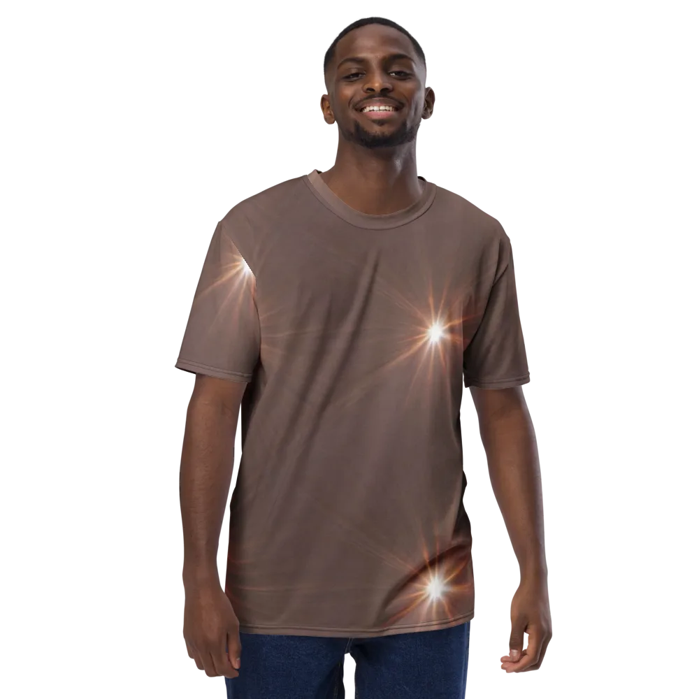 Velvet Starburst on Men's Crew Neck T-Shirt — Front