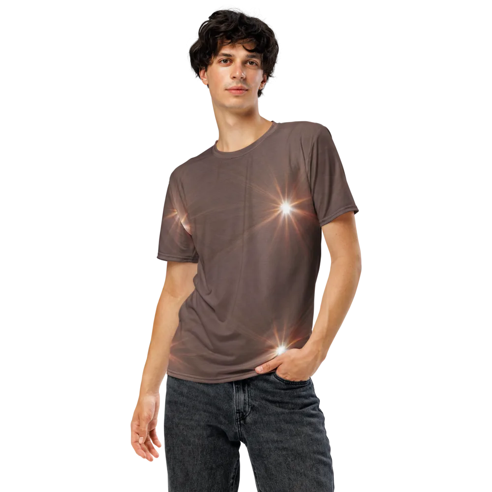 Velvet Starburst on Men's Crew Neck T-Shirt — Front