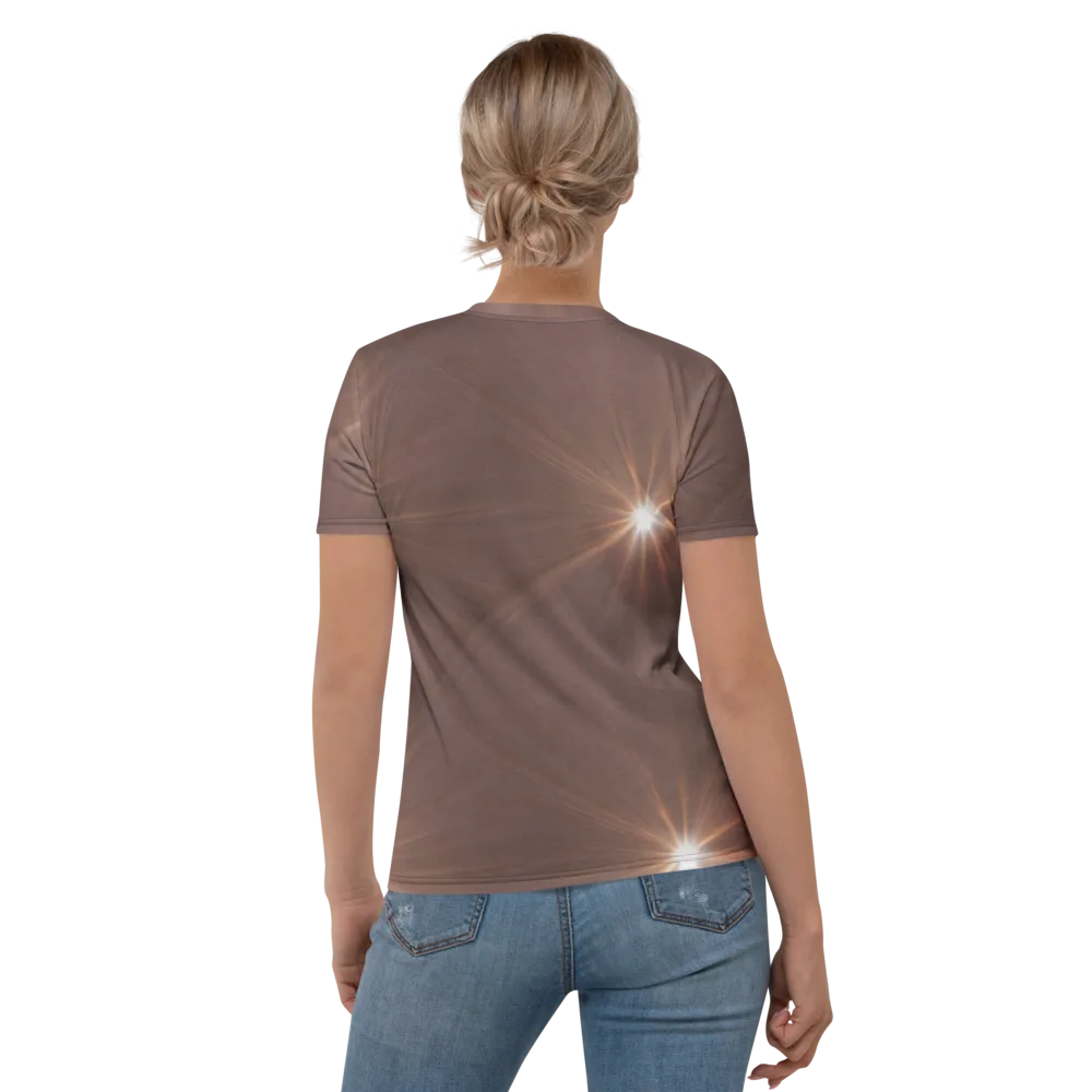 Velvet Starburst on Women's Crew Neck T-Shirt — Back