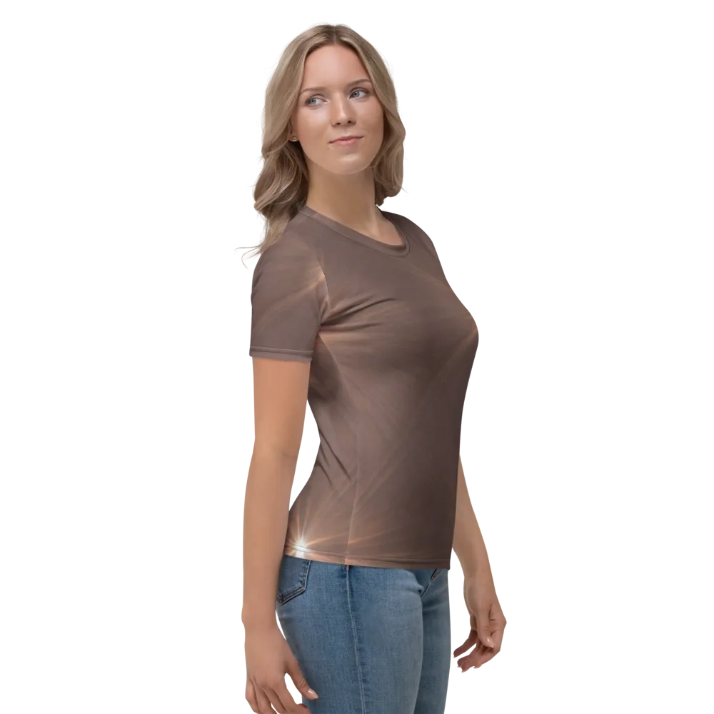 Velvet Starburst on Women's Crew Neck T-Shirt — Right
