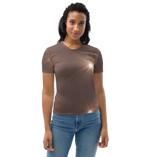 Velvet Starburst on a Women's Crew Neck T-Shirt