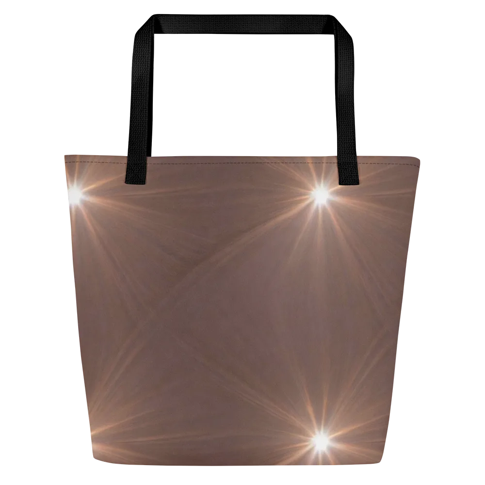 Velvet Starburst on Large Tote Bag W/ Pocket — Front