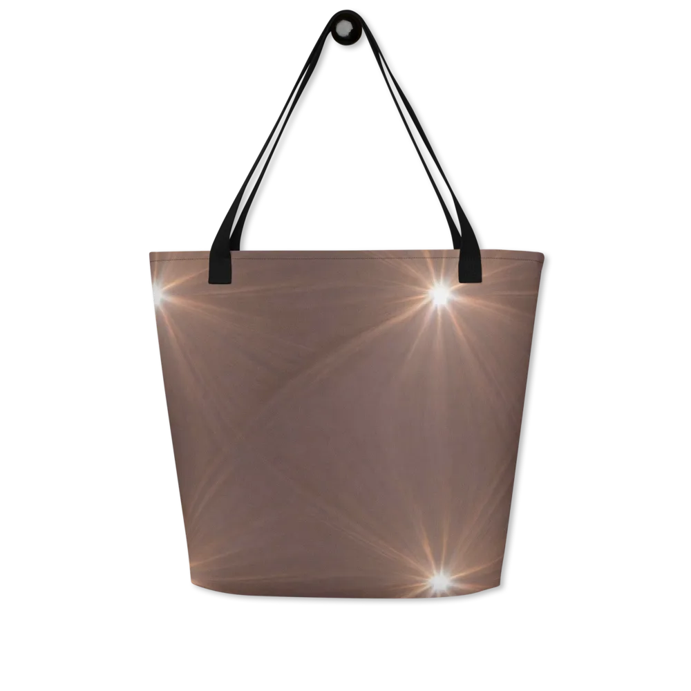 Velvet Starburst on Large Tote Bag W/ Pocket — Front
