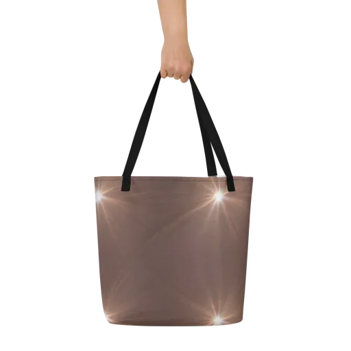 Velvet Starburst on a Large Tote Bag W/ Pocket