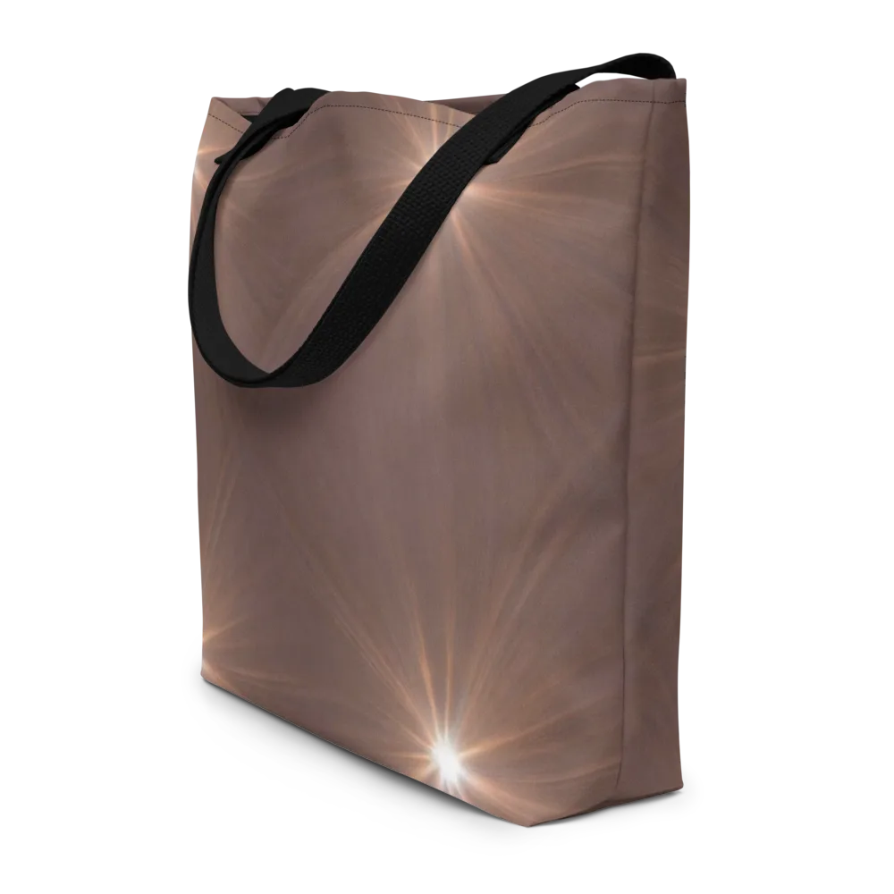 Velvet Starburst on Large Tote Bag W/ Pocket — Front