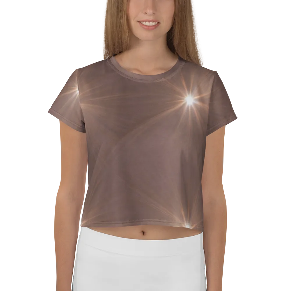 Velvet Starburst on Crop Tee — Front
