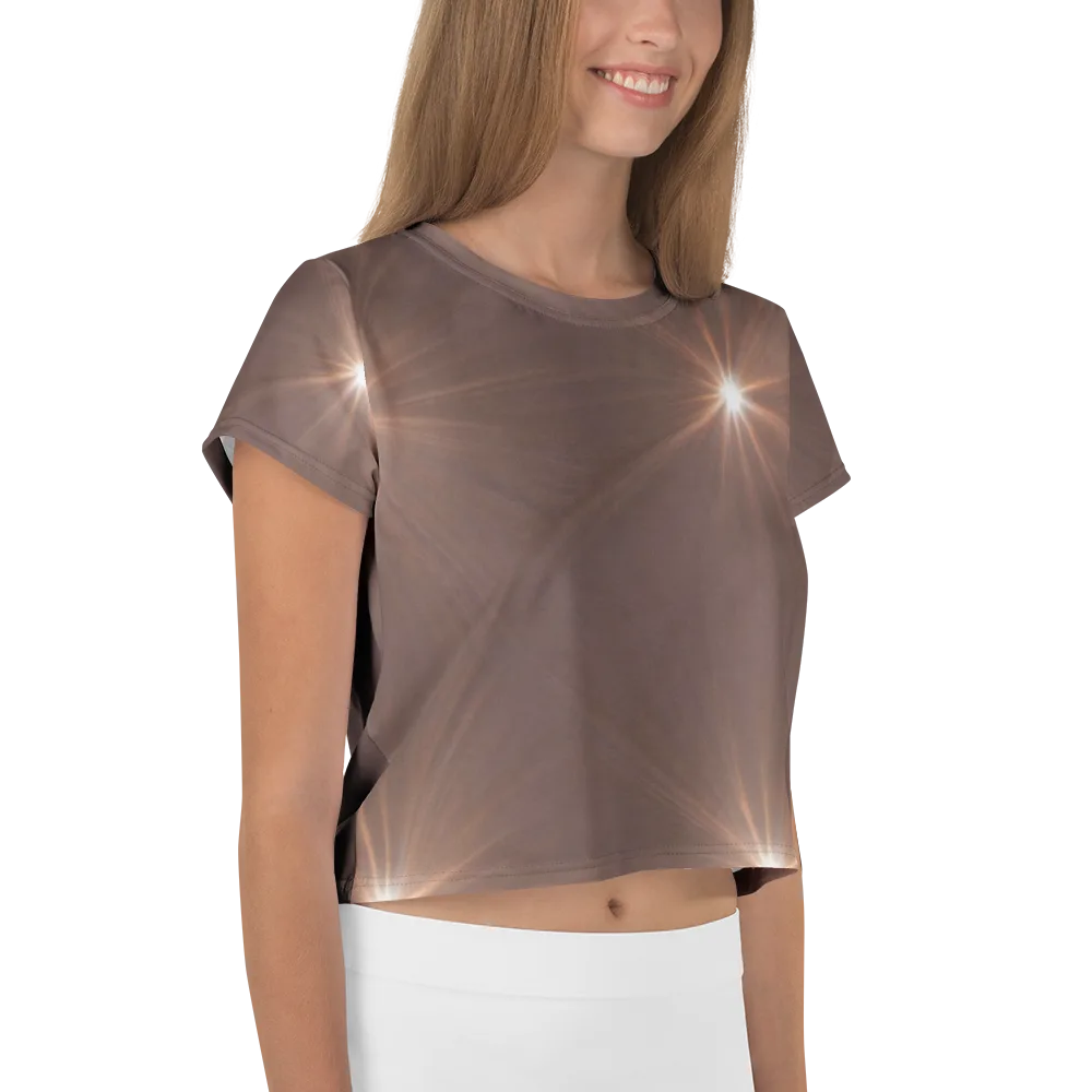 Velvet Starburst on Crop Tee — Right