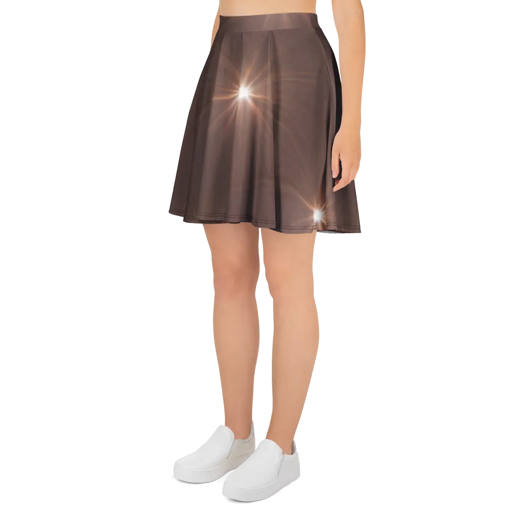 Velvet Starburst on Skater Skirt — Left