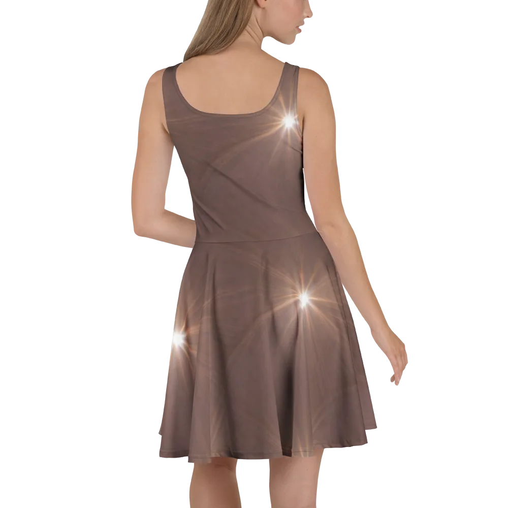 Velvet Starburst on Skater Dress — Back