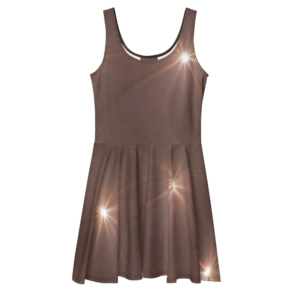 Velvet Starburst on Skater Dress — Front