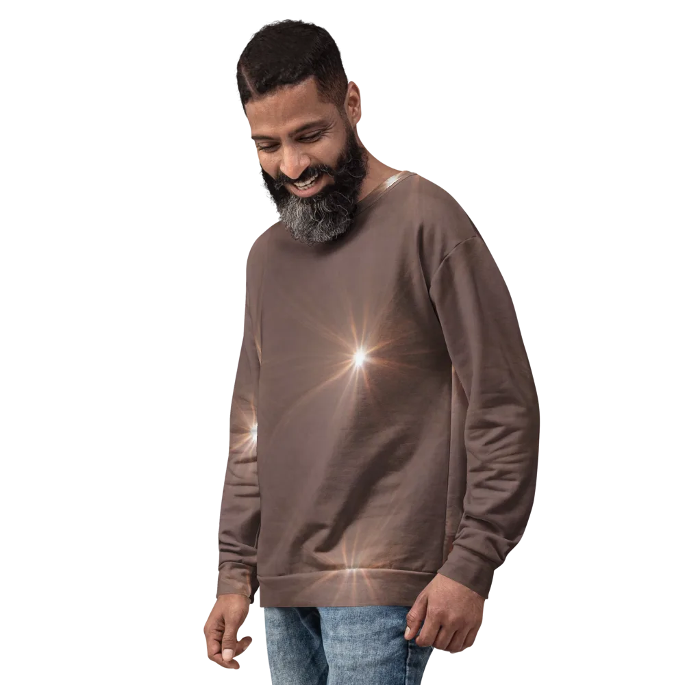 Velvet Starburst on Sweatshirt — Left Front