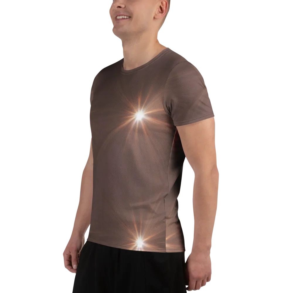 Velvet Starburst on Men's Athletic T-Shirt — Left