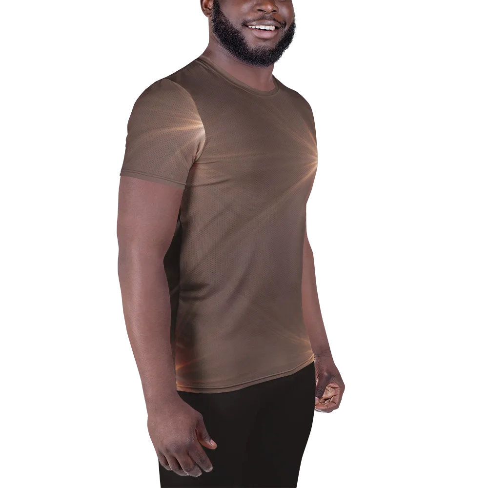 Velvet Starburst on Men's Athletic T-Shirt — Right