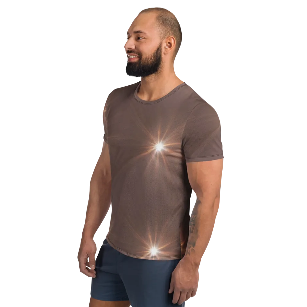 Velvet Starburst on Men's Athletic T-Shirt — Left