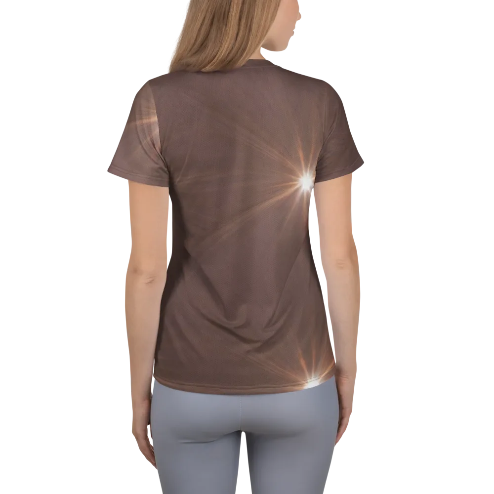 Velvet Starburst on Women's Athletic T-Shirt — Back
