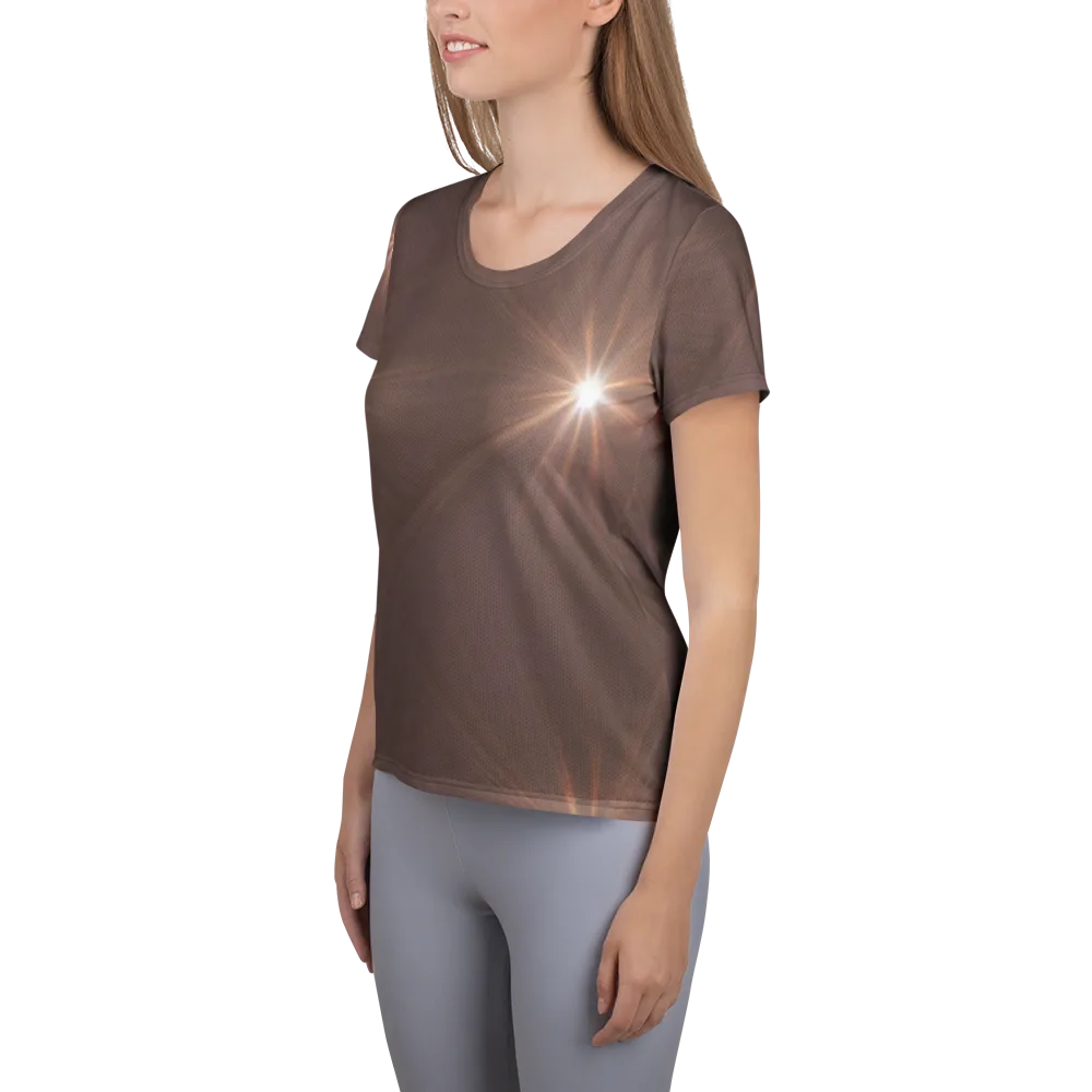 Velvet Starburst on Women's Athletic T-Shirt — Left