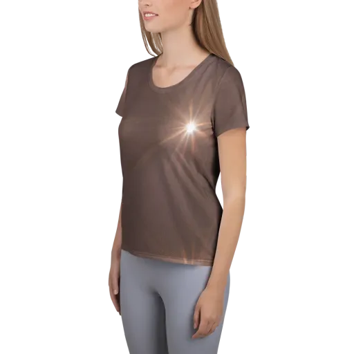 Velvet Starburst on a Women's Athletic T-Shirt