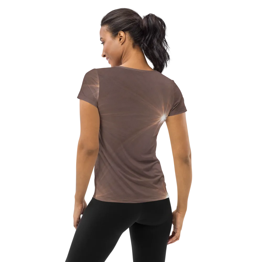 Velvet Starburst on Women's Athletic T-Shirt — Back
