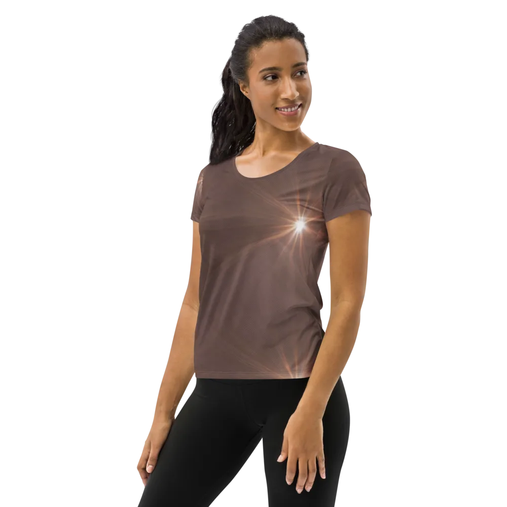 Velvet Starburst on Women's Athletic T-Shirt — Left