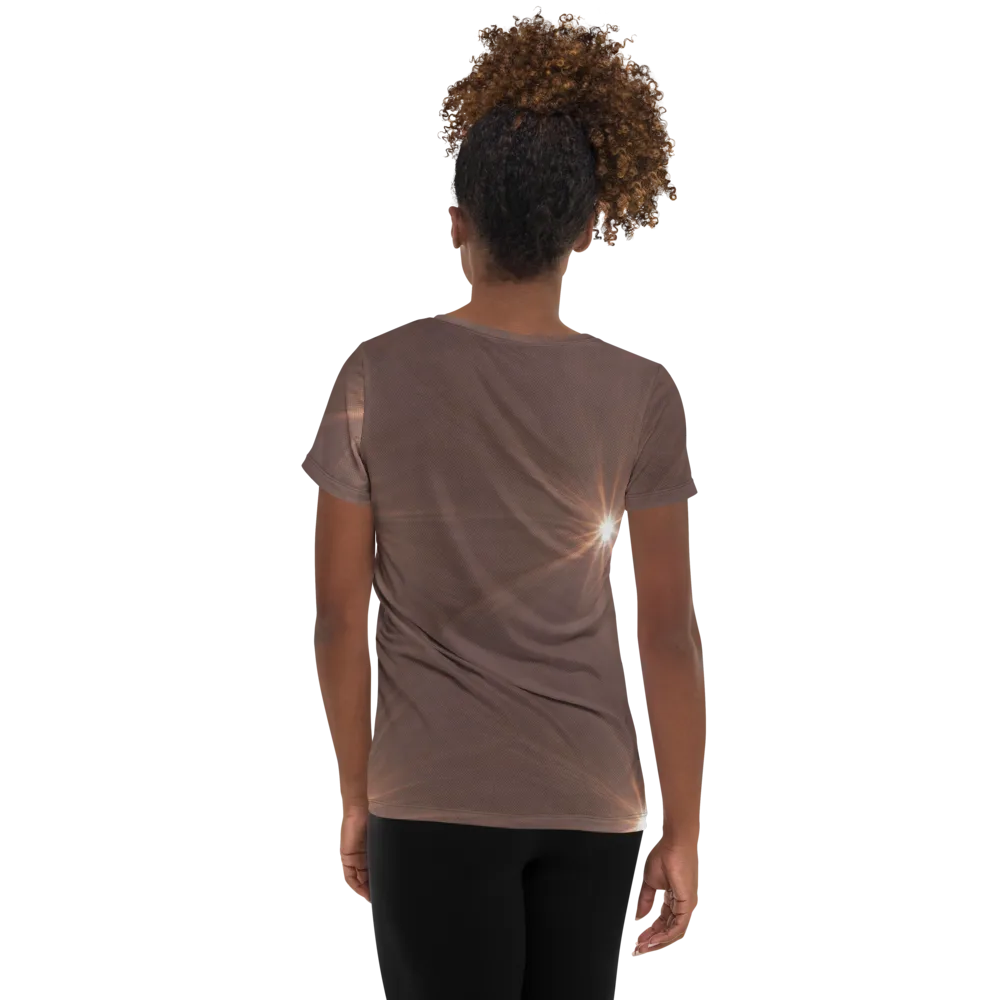 Velvet Starburst on Women's Athletic T-Shirt — Back