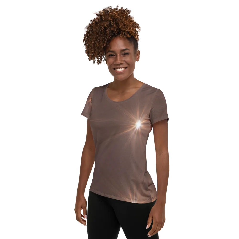 Velvet Starburst on Women's Athletic T-Shirt — Left