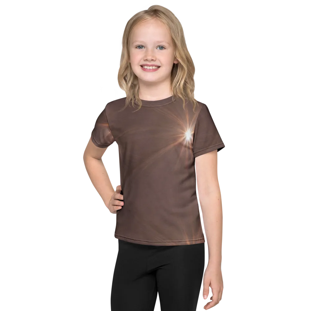 Velvet Starburst on Kids Crew Neck T-Shirt — Front