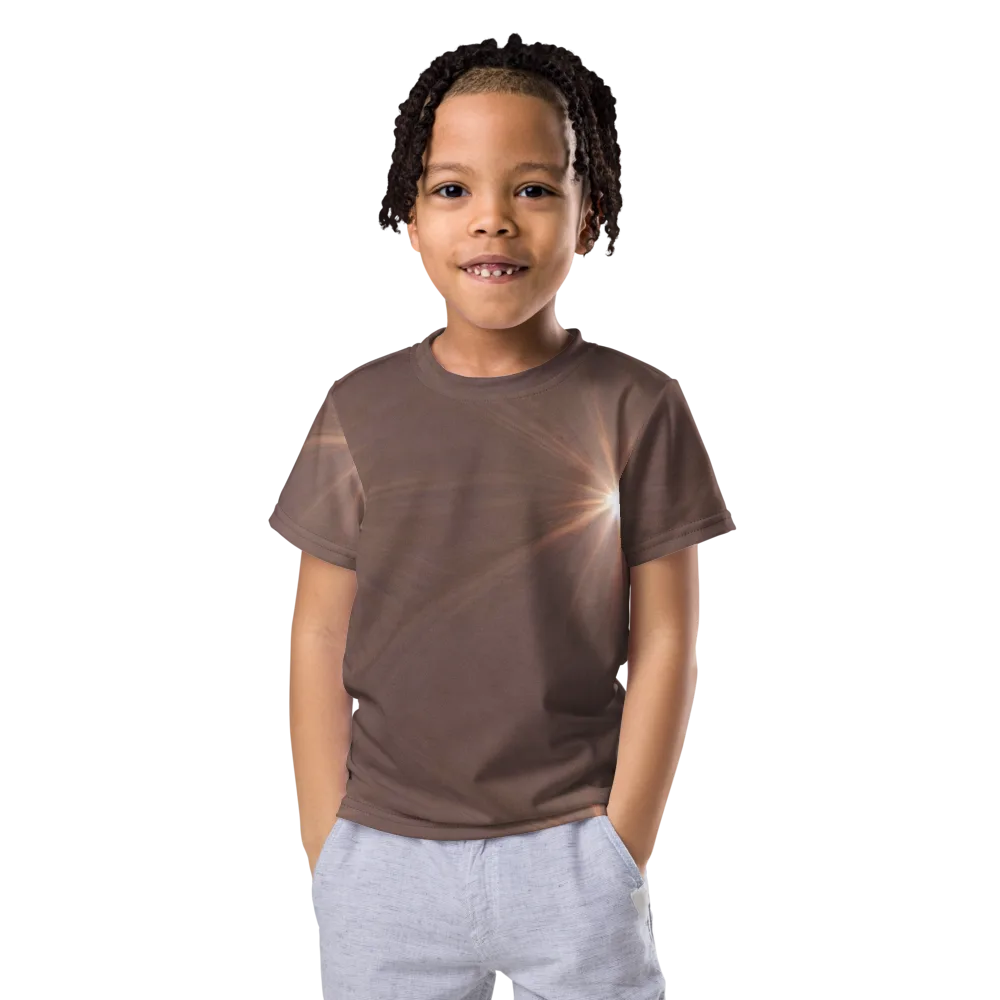 Velvet Starburst on Kids Crew Neck T-Shirt — Front
