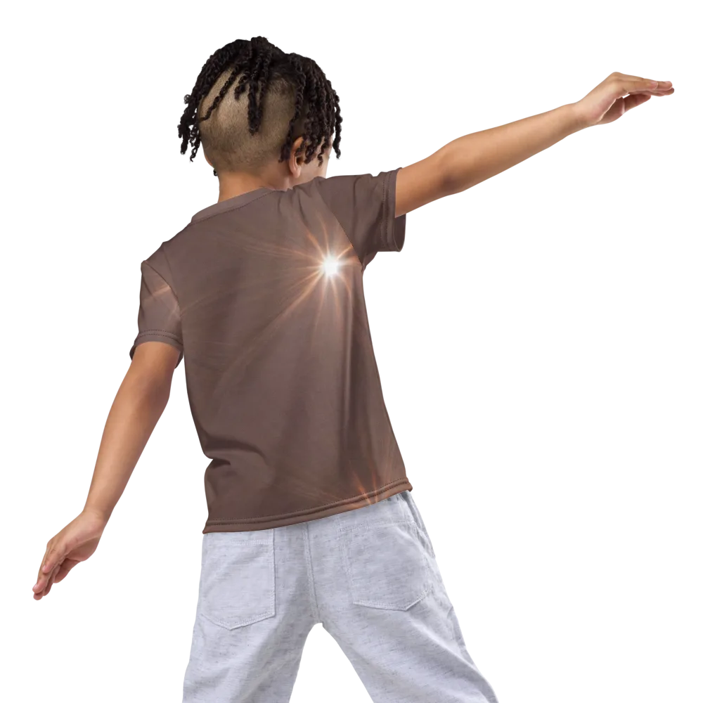 Velvet Starburst on Kids Crew Neck T-Shirt — Back