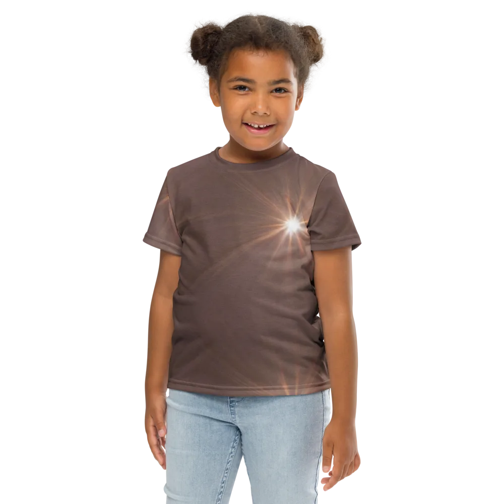 Velvet Starburst on Kids Crew Neck T-Shirt — Front