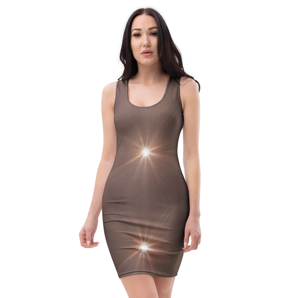 Velvet Starburst on Bodycon Dress — Front