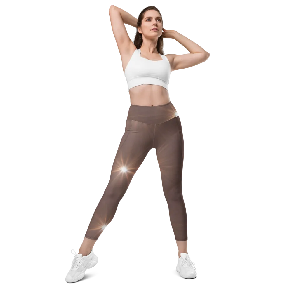 Velvet Starburst on Leggings with Pockets — Front