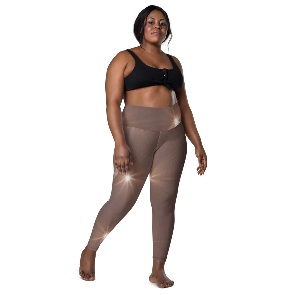Velvet Starburst on Leggings with Pockets — Front