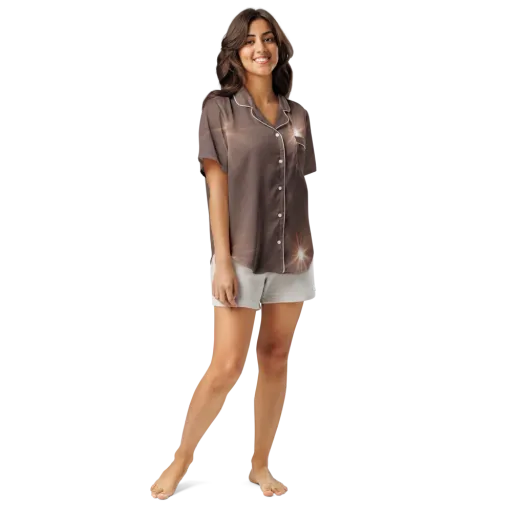 Velvet Starburst on a Women's Short Sleeve Pajama Top