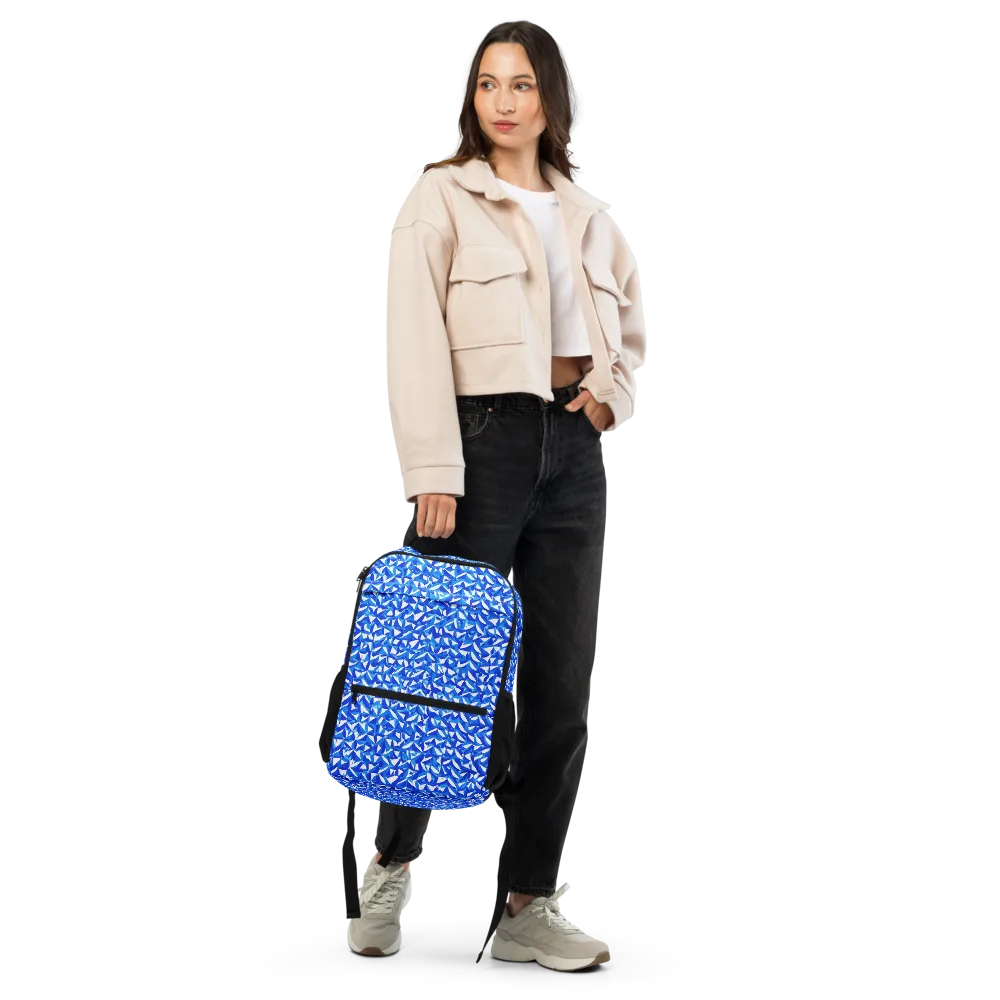 Azure Petal Static on Utility Backpack — Front