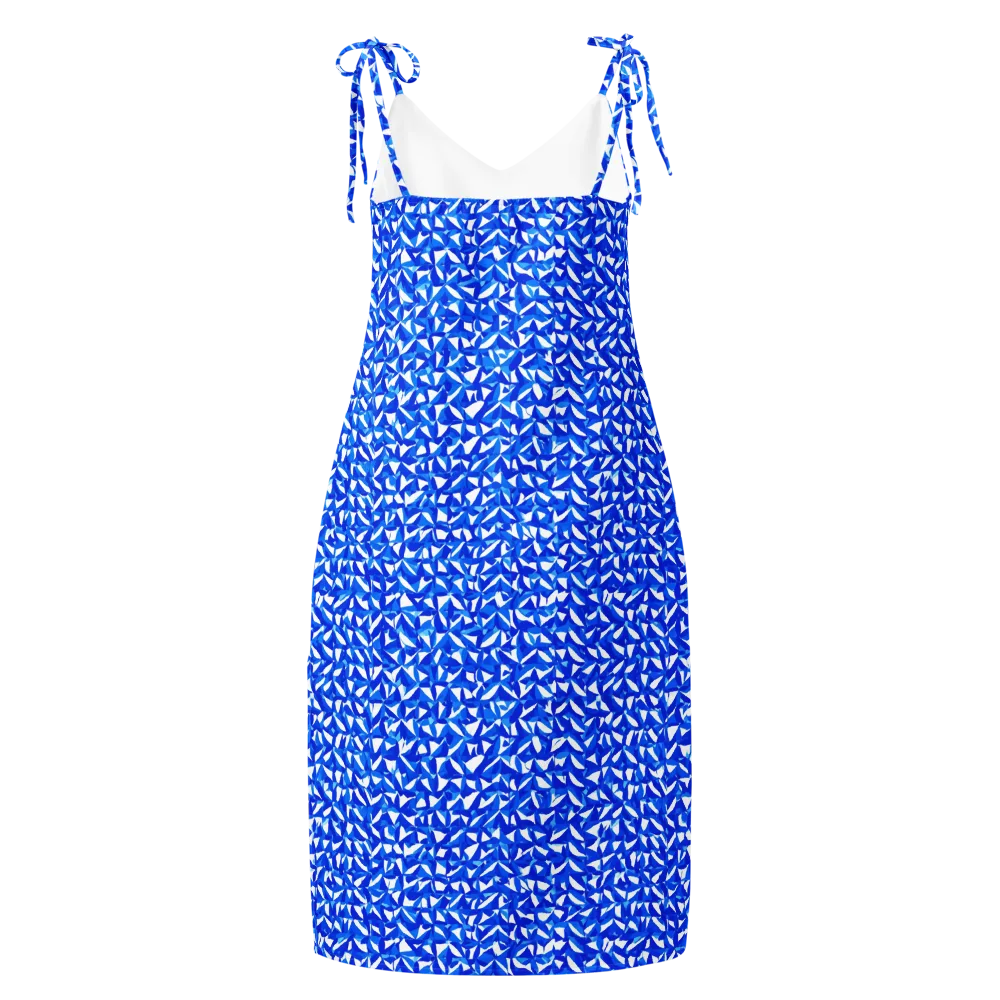 Azure Petal Static on Slip Dress — Back