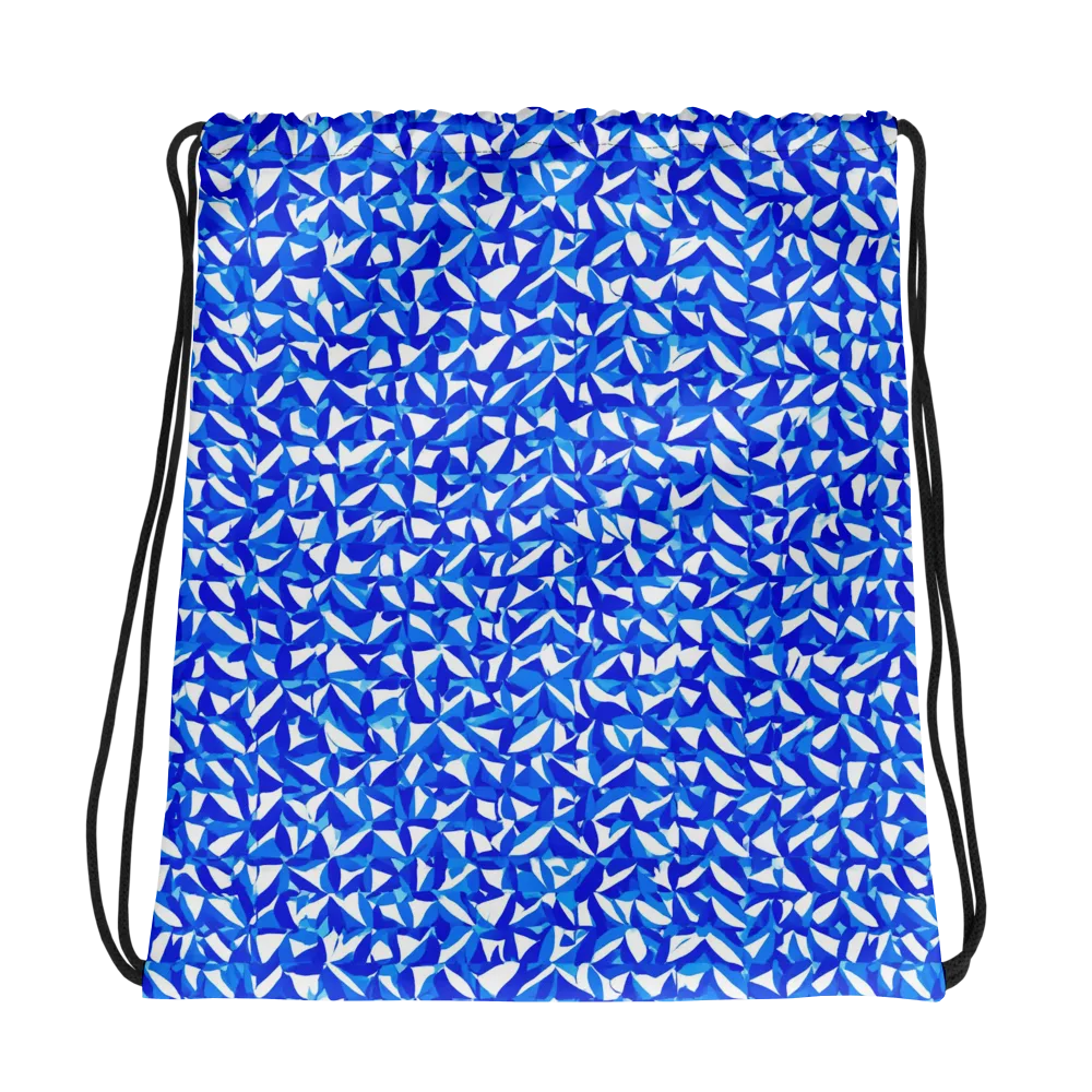 Azure Petal Static on Drawstring Bag — Photo
