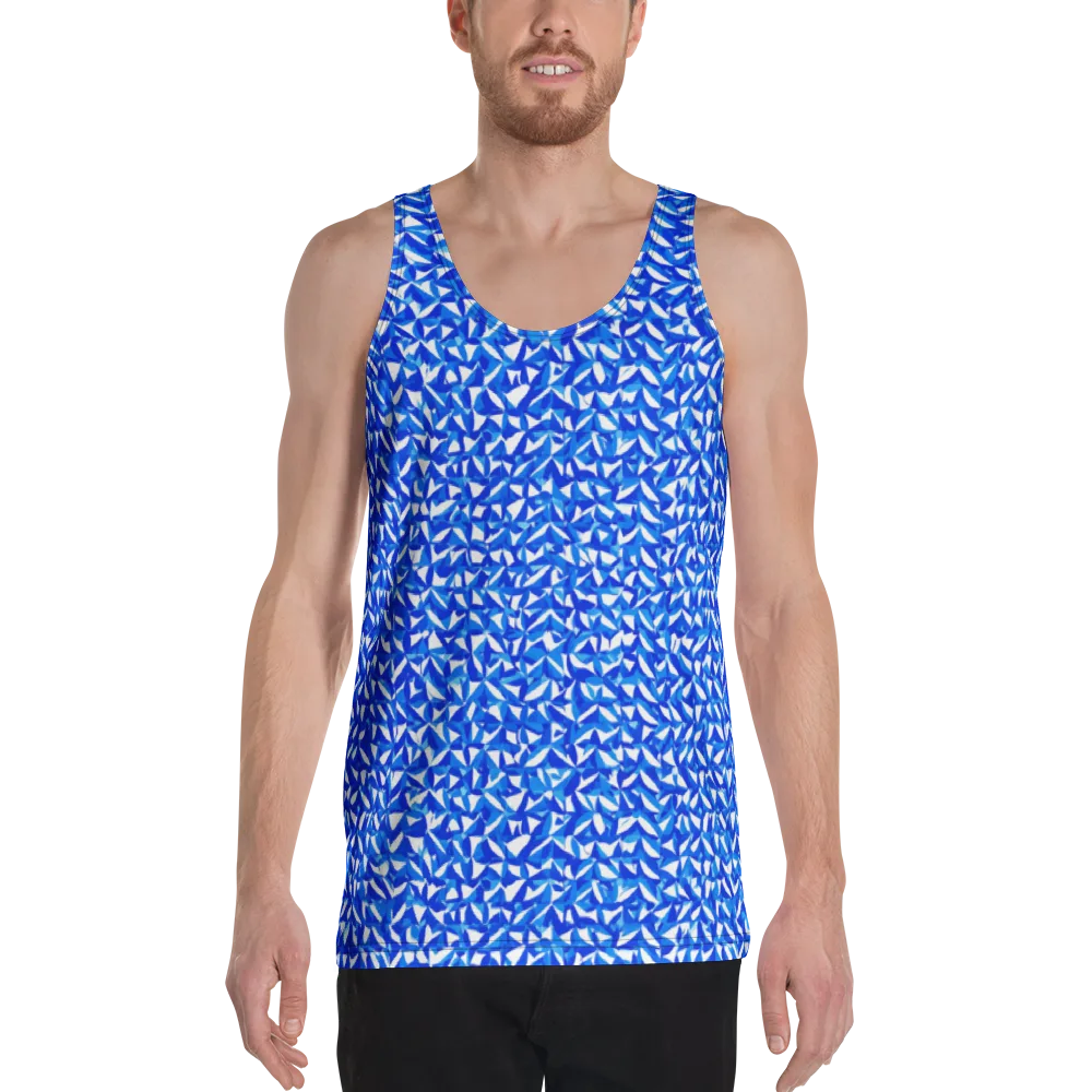 Azure Petal Static on Men's Tank Top — Front