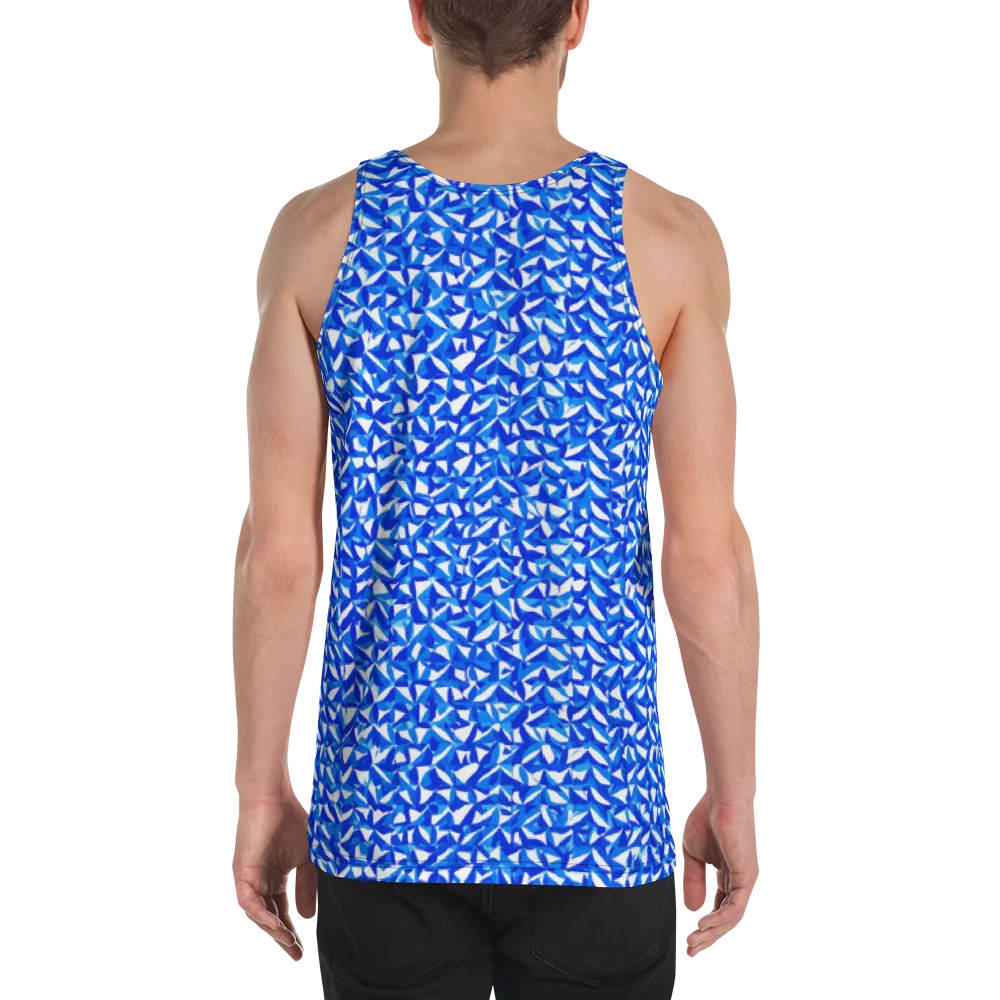 Azure Petal Static on Men's Tank Top — Back