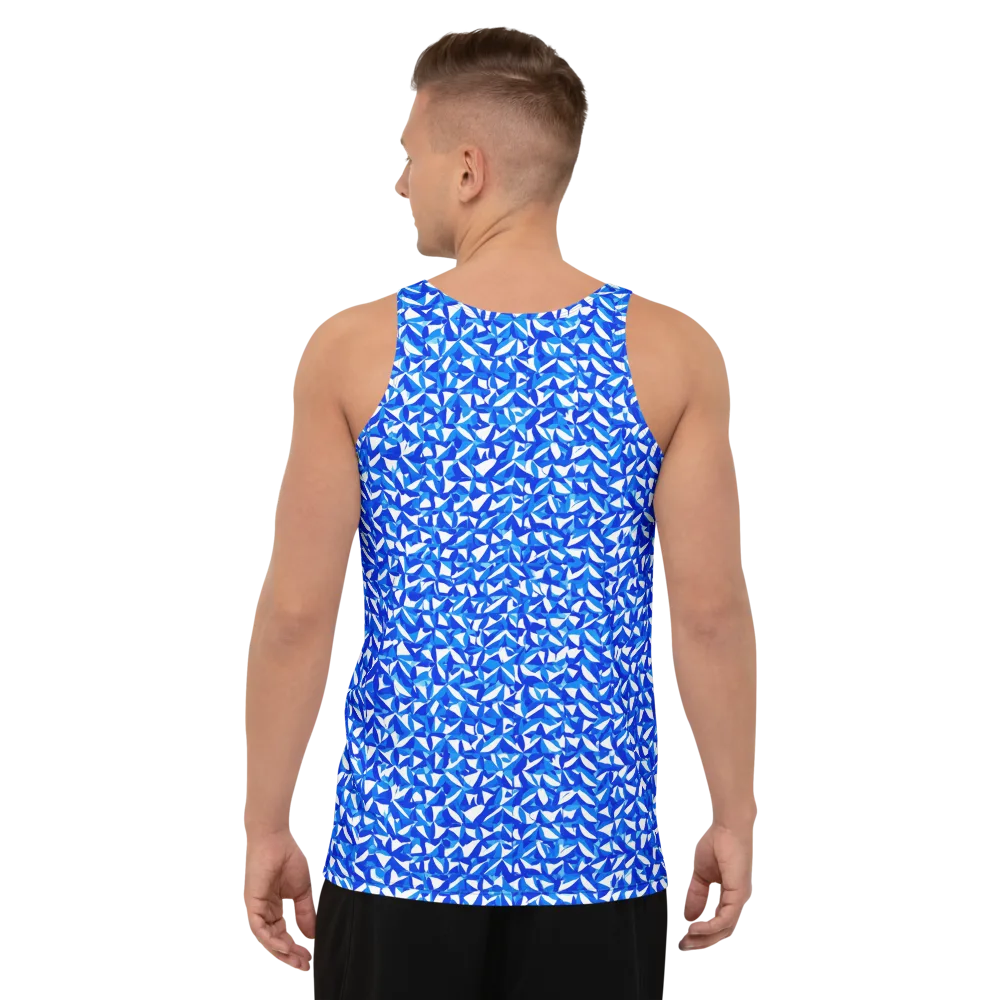 Azure Petal Static on Men's Tank Top — Back