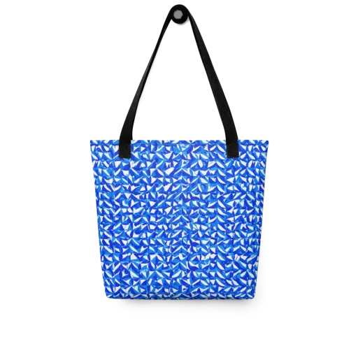 Azure Petal Static on a Tote Bag
