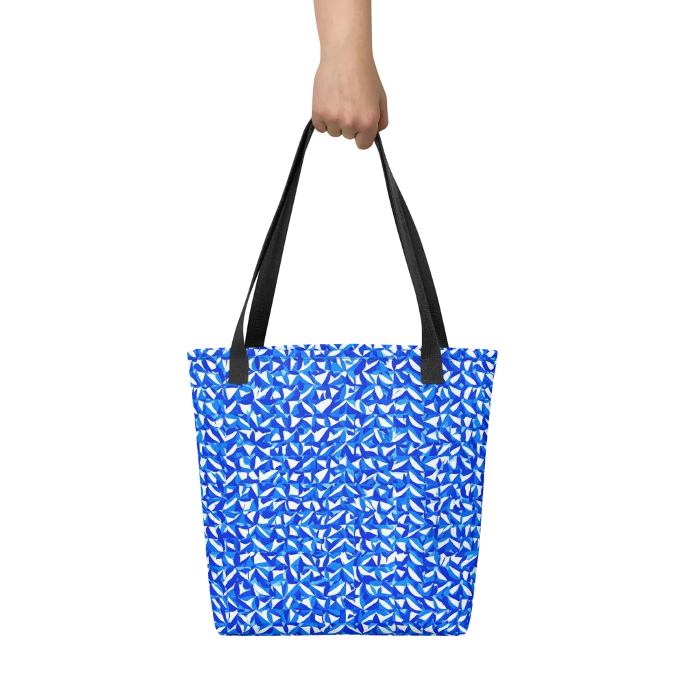 Azure Petal Static on Tote Bag — Front