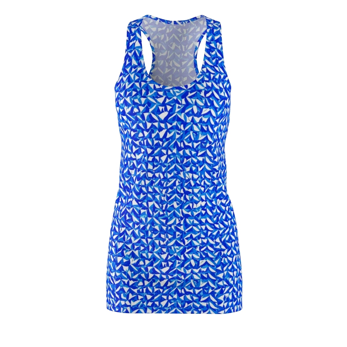 Azure Petal Static on Racerback Dress — Front